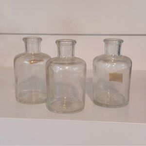 Vintage KIMAX U.S.A. - 4 oz #11 Clear Glass Medicine Bottles set of 3